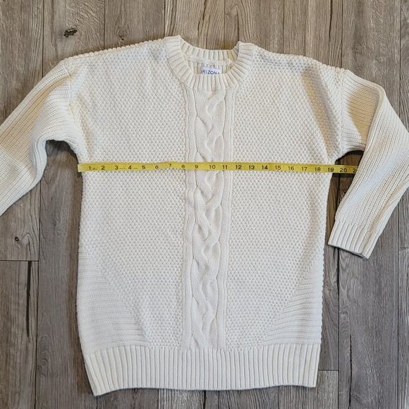 Arizona Crew Neck Sweater Off White Size Large - Picture 3 of 8